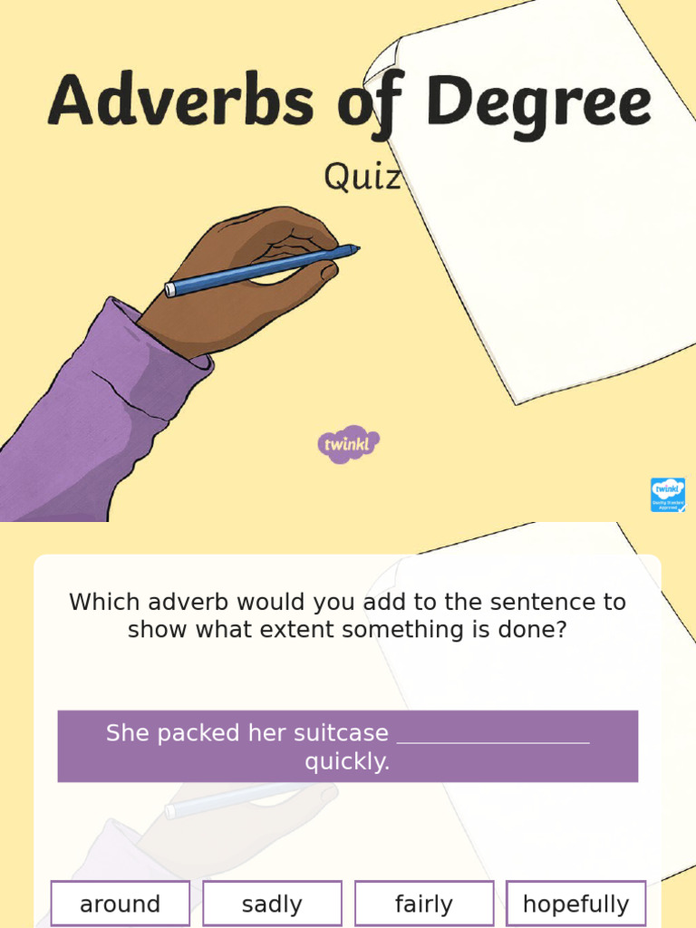Adverbs to Indicate Extent in Sentences | PDF