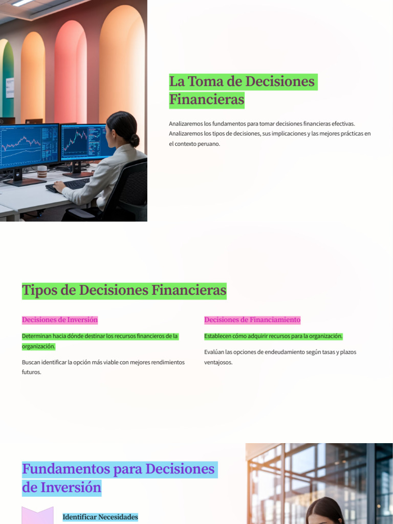 La Toma de Decisiones Financieras | PDF | Toma de decisiones | Inversiones