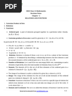 Class 11 Relations and Functions Notes | PDF | Function (Mathematics ...