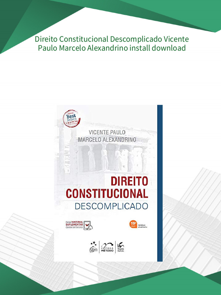 Direito Constitucional Descomplicado PDF | PDF