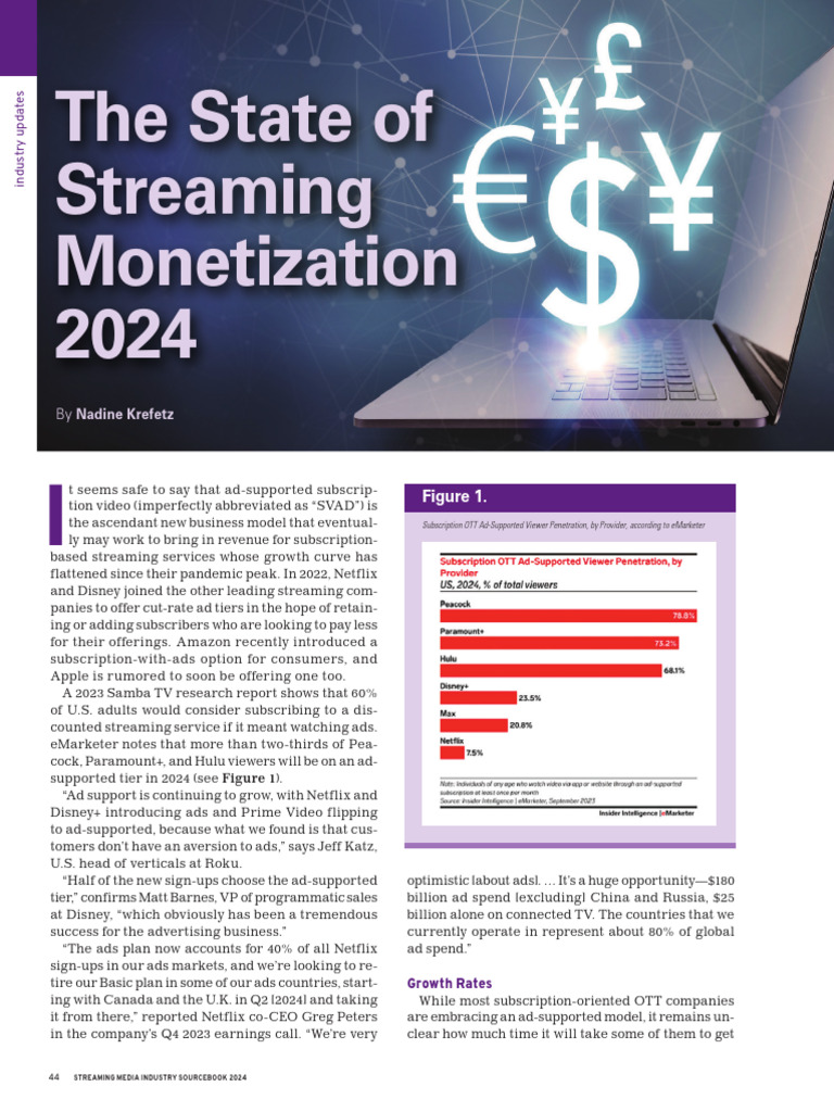 Streaming Ad Revenue Trends 2024 | PDF | Streaming Media | Hulu