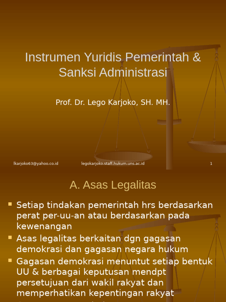 Instrumen Yuridis Pemerintah | PDF