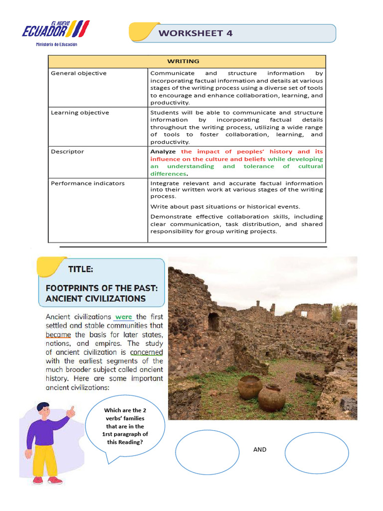 Worksheet 5-Ancient Civilizations-3rd Term | PDF | Grammatical Tense | Verb