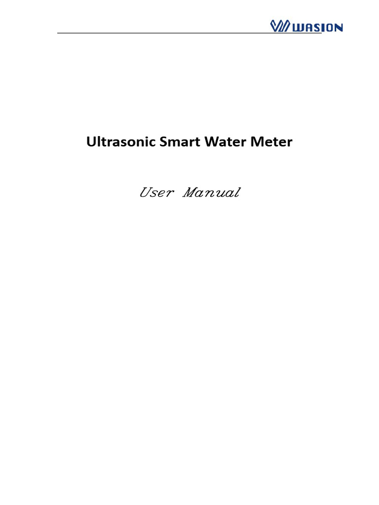 Ultrasonic Smart Water Meter Manual | PDF | Vacuum Tube | Computer Keyboard
