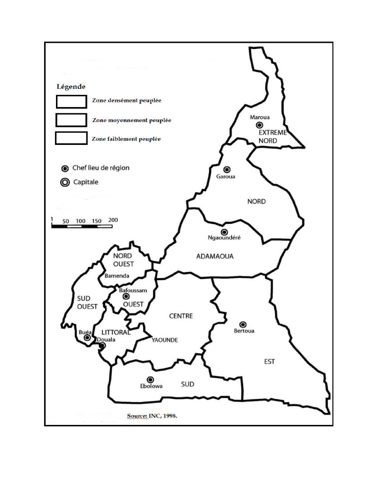 Carte Du Cameroun Regions Administratives PDF