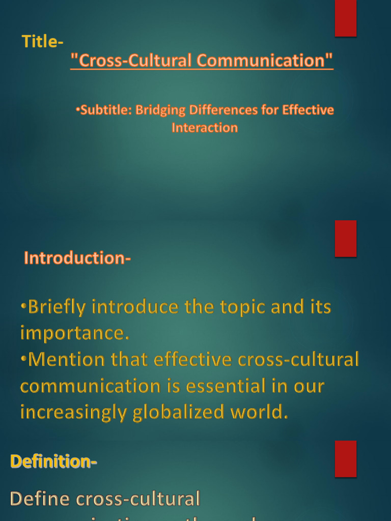 Cross - Cultural Communication | PDF