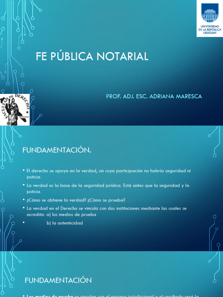 Importancia de la Fe Pública Notarial | PDF | Verdad | Justicia