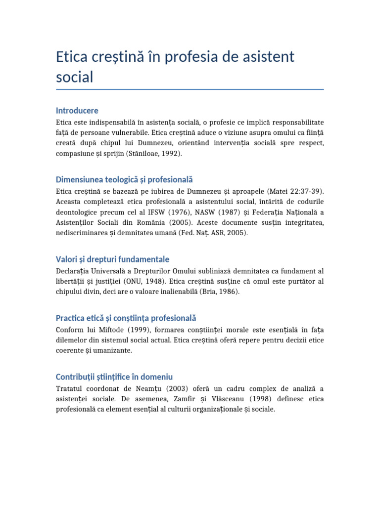 Etica Crestina Model Citare | PDF