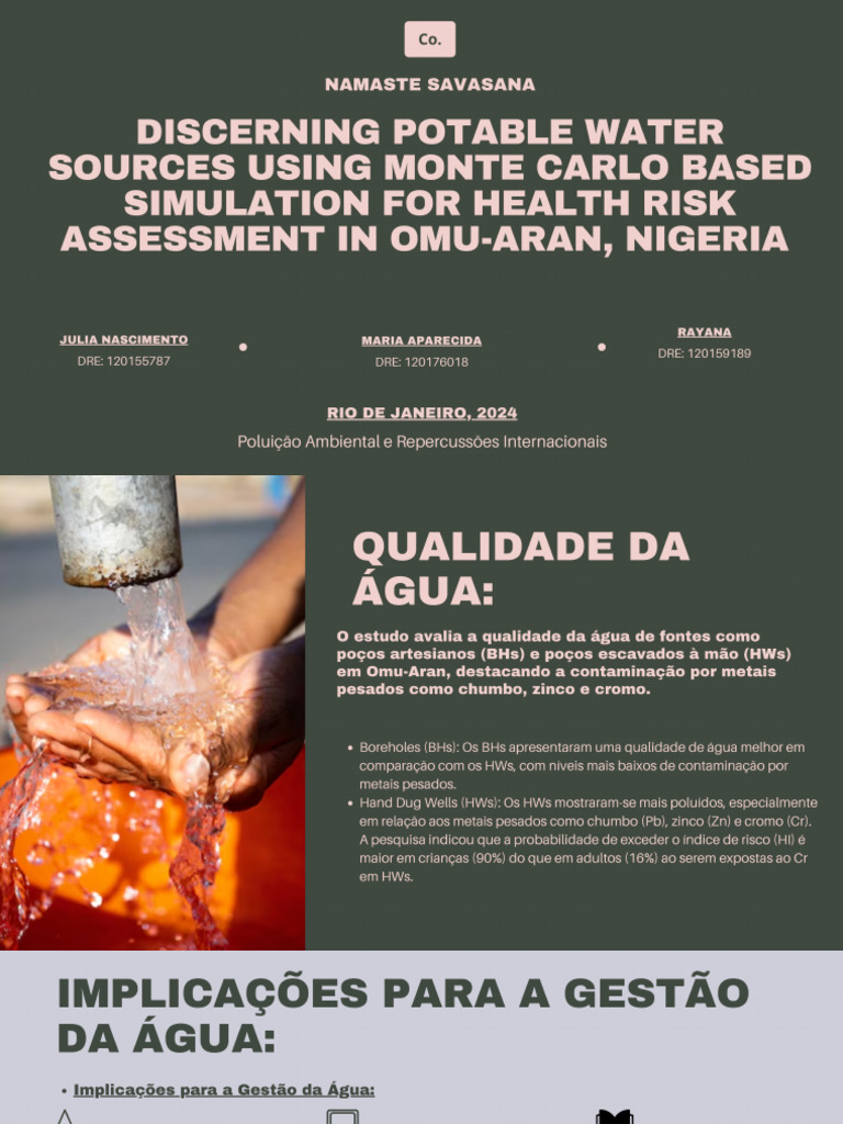 DGEI24 - ISC475 - Discerning Potable Water Sources Using Monte Carlo ...