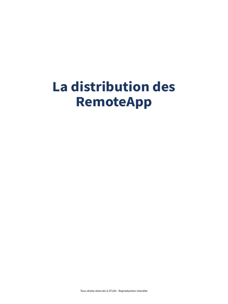 Distribution automatisée des RemoteApp | PDF | Internet | Internet et Web
