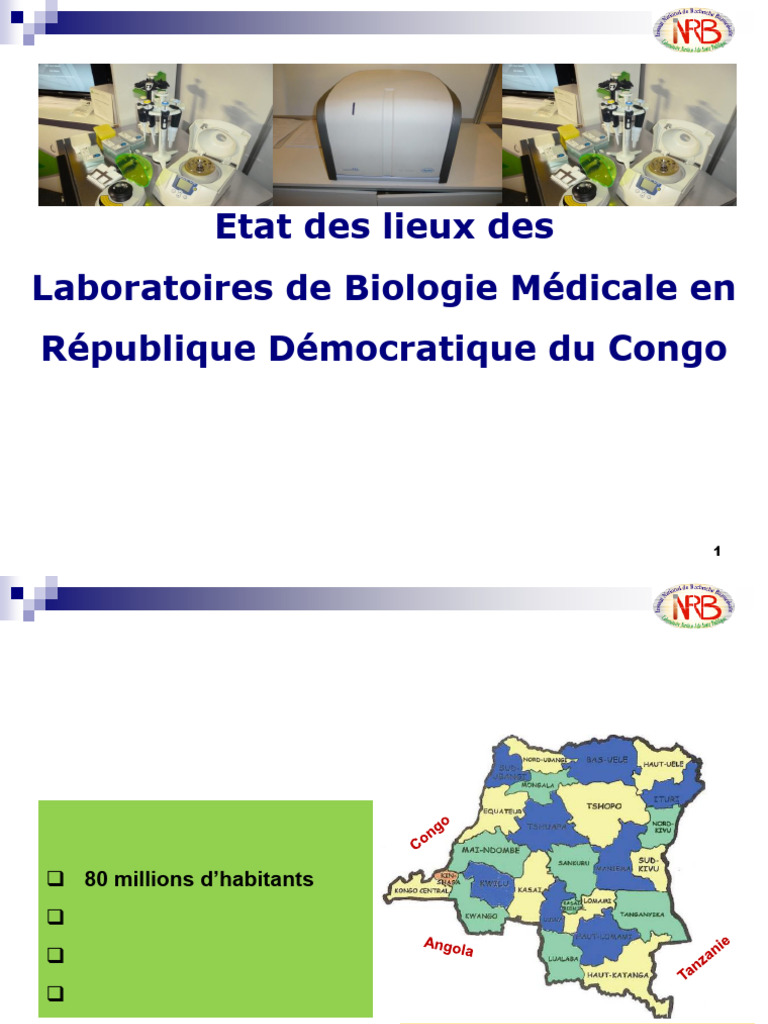 L'état Des Lieux Des Laboratoires Médicaux en RDC - INRB 1 | PDF ...