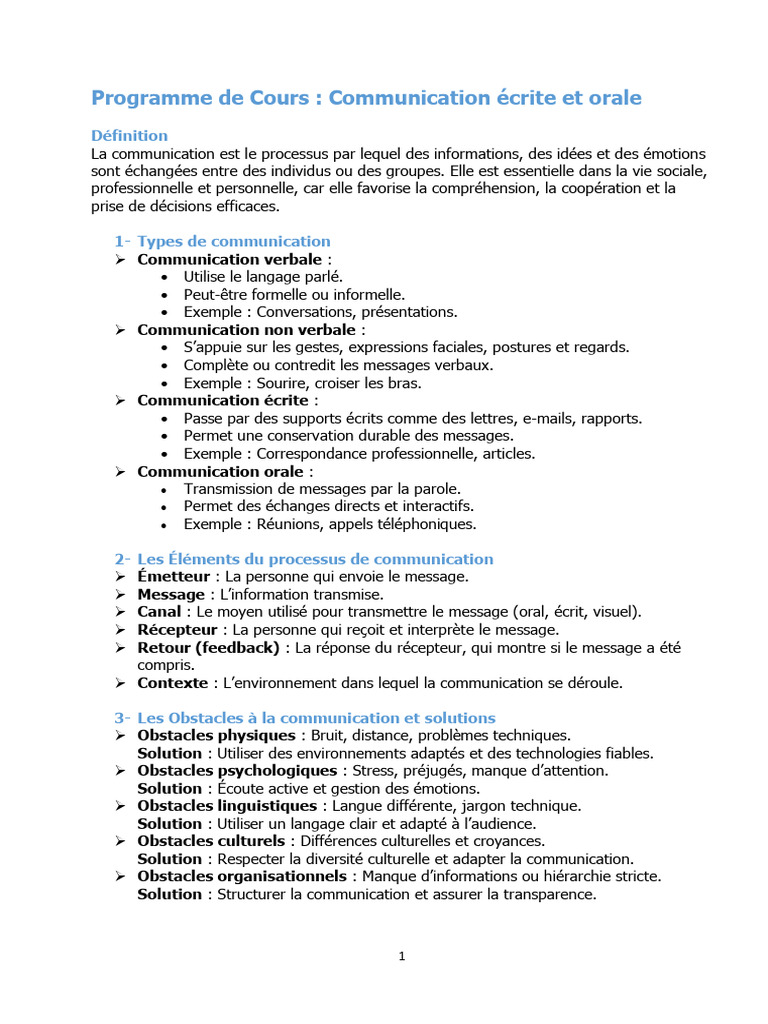 Techniques de Communication Efficace | PDF | la communication