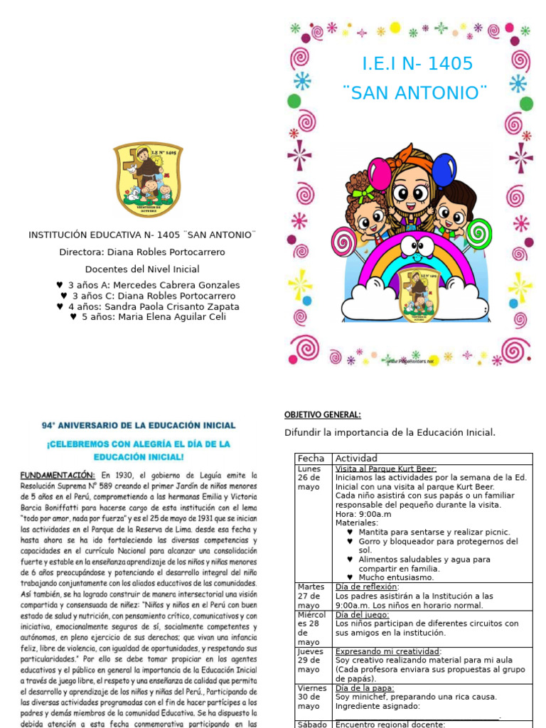 actividades por la ed. inicial | PDF