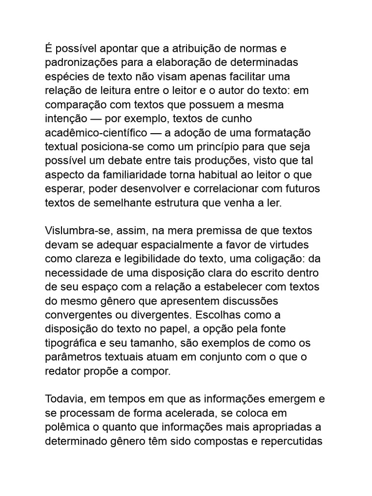Importância da Formatação Textual na Leitura | PDF | Informação ...