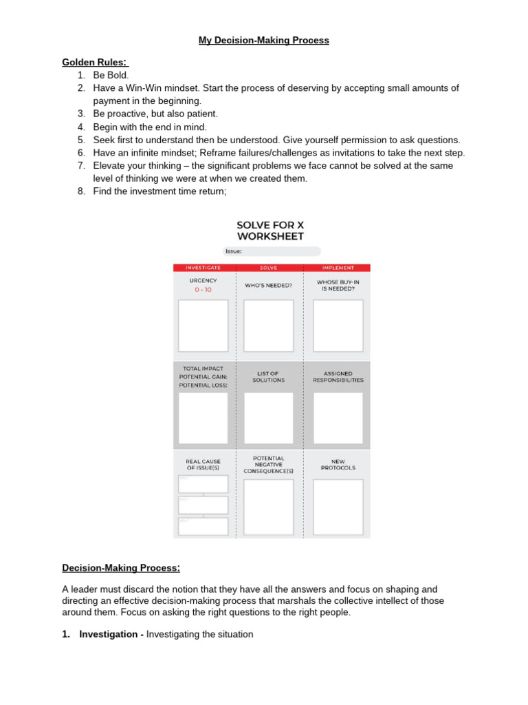 Effective Decision-Making Strategies | PDF | Decision Making | Business ...
