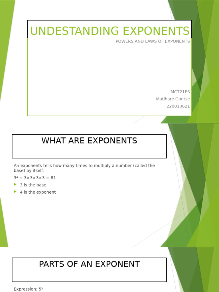 Undestanding Exponents | PDF