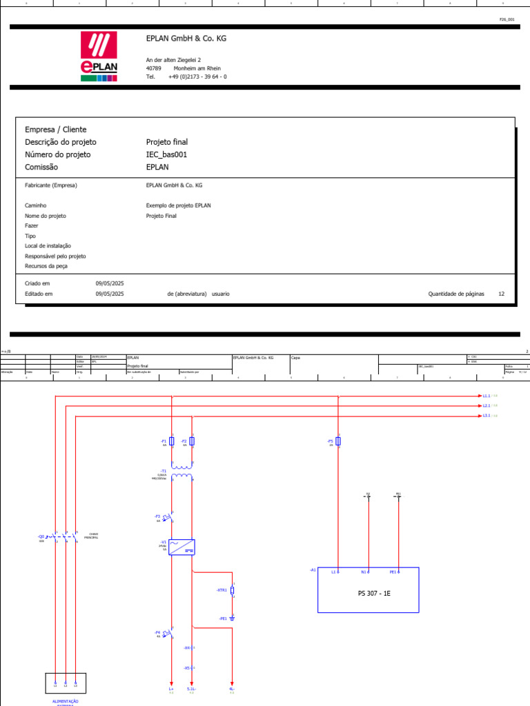 Exemplo de Projeto EPLAN Detalhado | PDF
