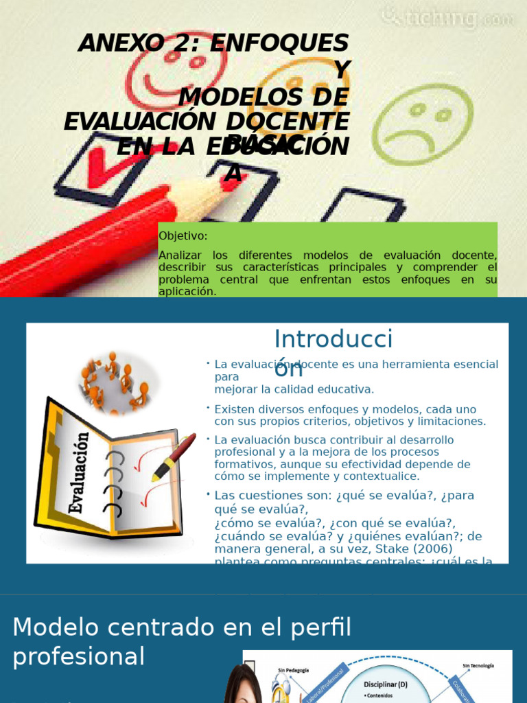 Enfoques de Evaluación Docente | PDF | Evaluación | Maestros