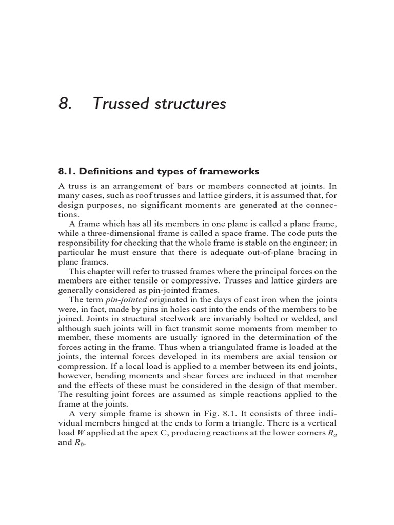 Trussed Structures: Types and Analysis | PDF | Truss | Force