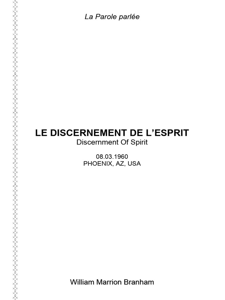 Discernement de l'Esprit en 1960 | PDF | Dieu | Prophète
