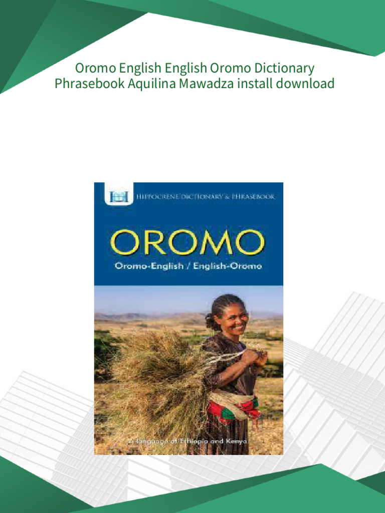Oromo English English Oromo Dictionary Phrasebook Aquilina Mawadza PDF ...
