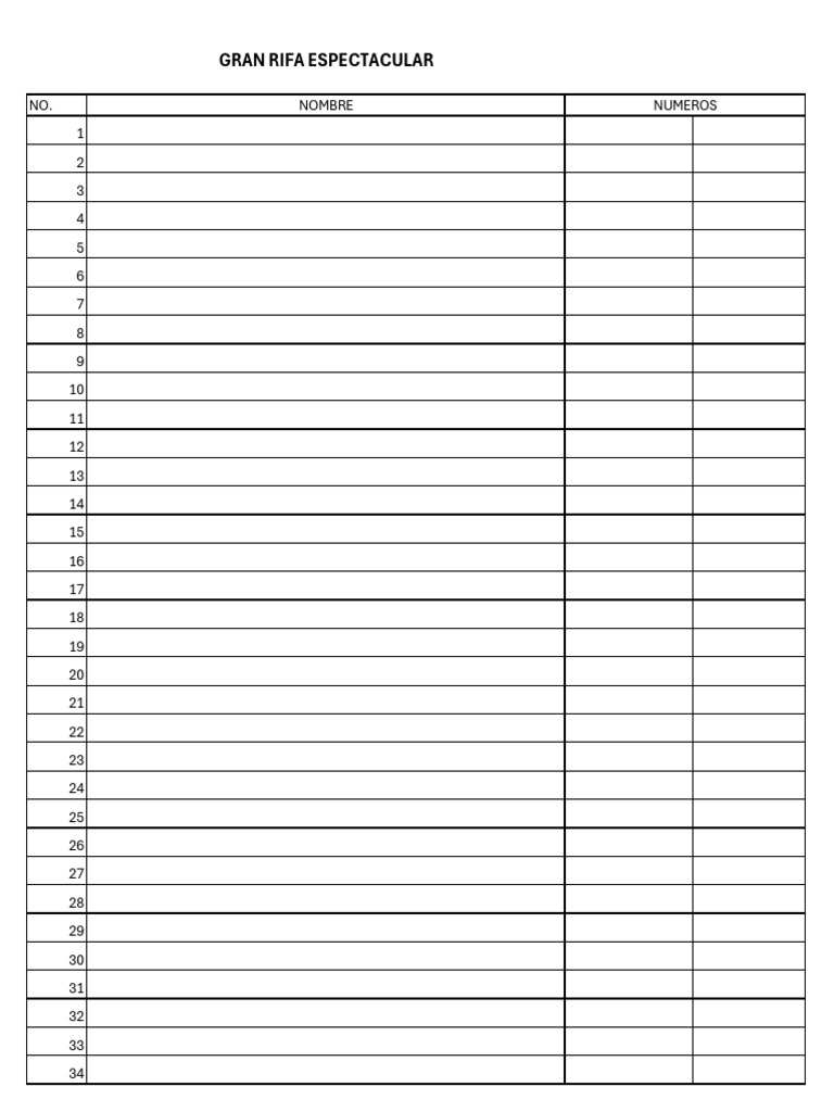 Numéros de la Grande Rifa | PDF