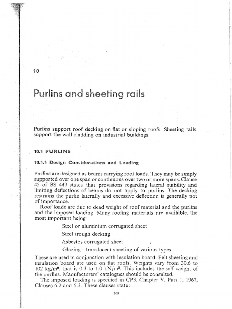 Purlins and Side Rails | PDF