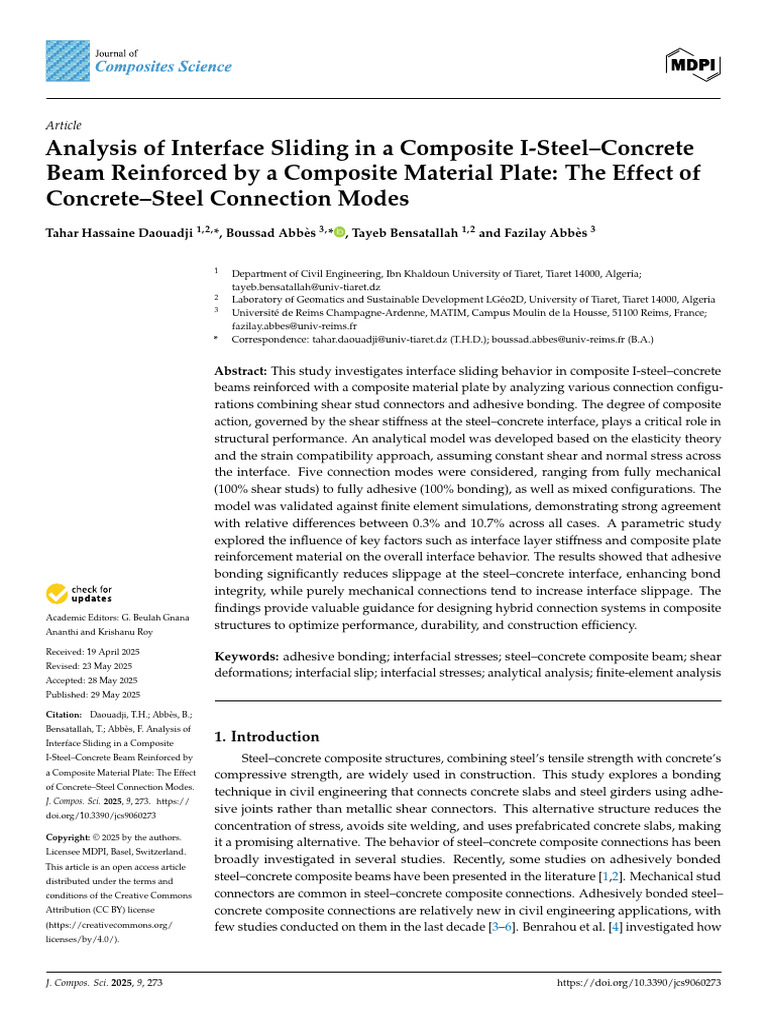 Composite I-Steel-Concrete Beam Analysis | PDF | Bending | Beam (Structure)