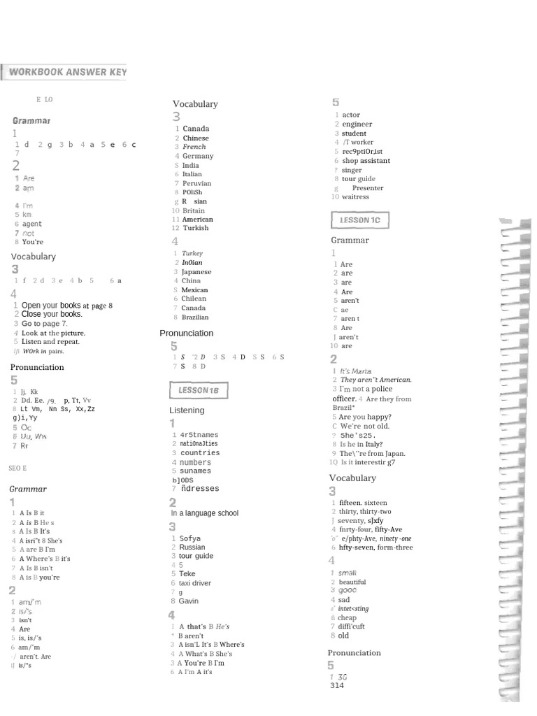 Personal Best A1 Workbook Answers | PDF | Linguistics | Human Communication