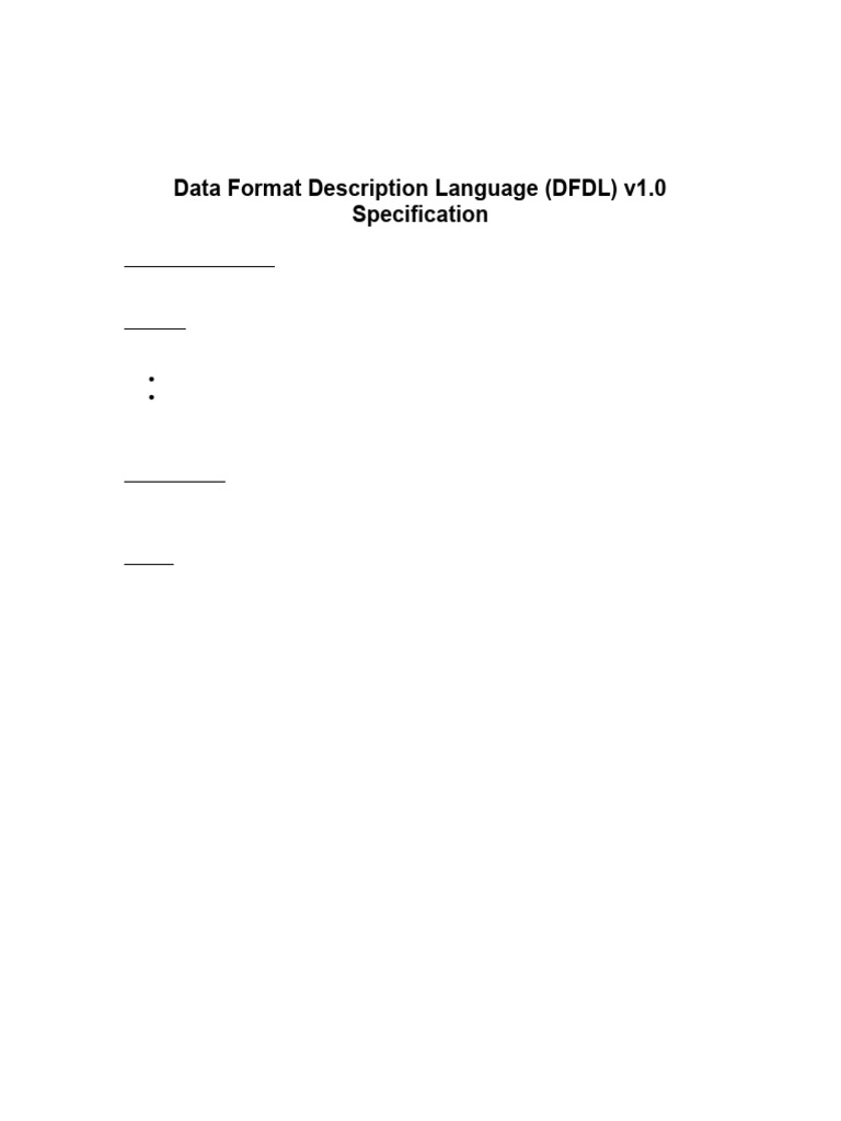 DFDL v1.0 Specification Overview | PDF | Xml Schema | Xml