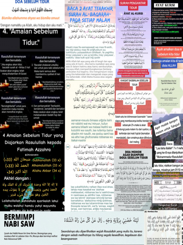Sebelum Tidur Ala Rosulallah | PDF