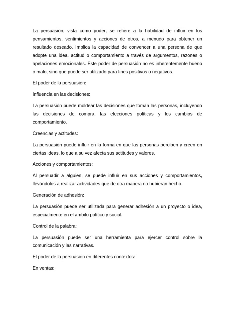 El poder de la persuasión en decisiones | PDF | Persuasión | Comportamiento
