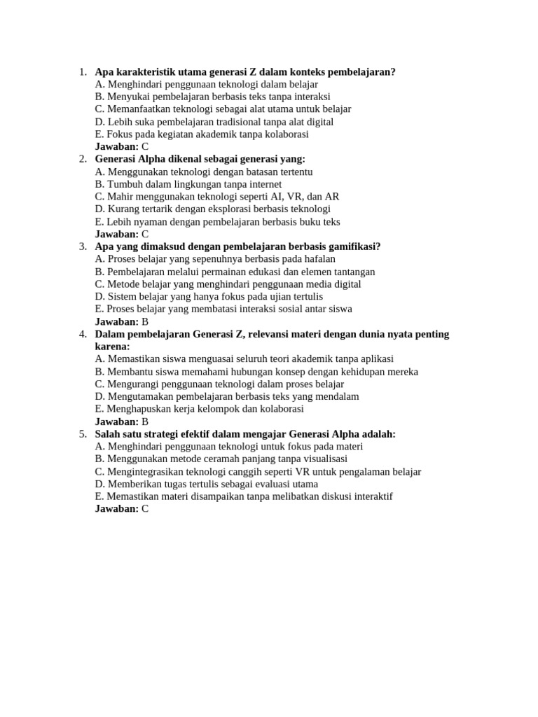 Kesulitan Pembelajaran Generasi Z dan Alpha | PDF