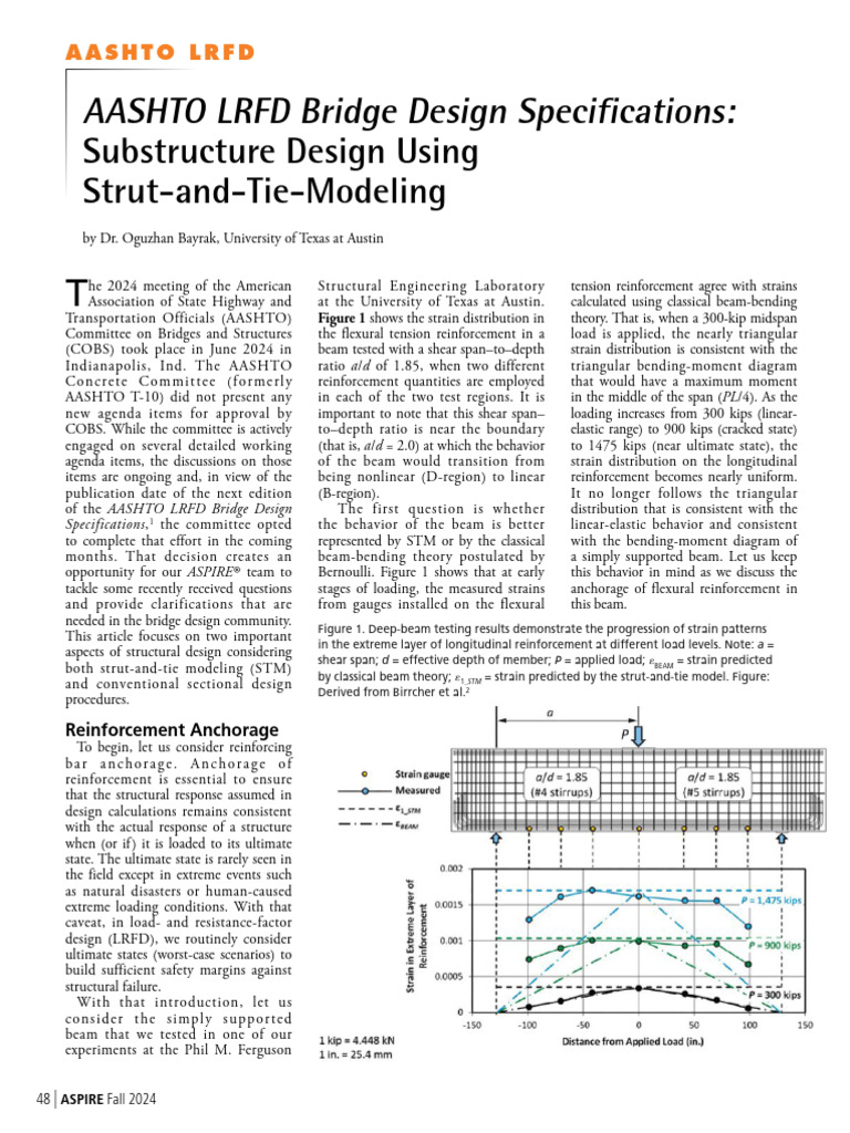 AASHTO LRFD Bridge Design Insights | PDF | Beam (Structure) | Continuum ...