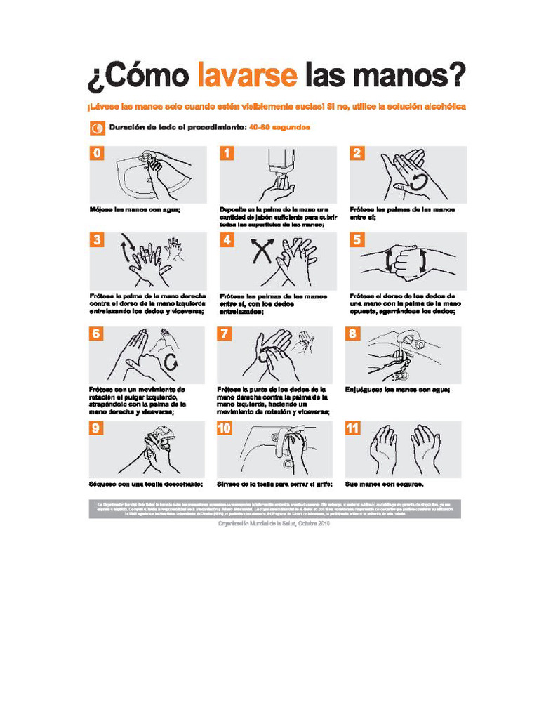 11 Pasos para El Lavado de Manos | PDF