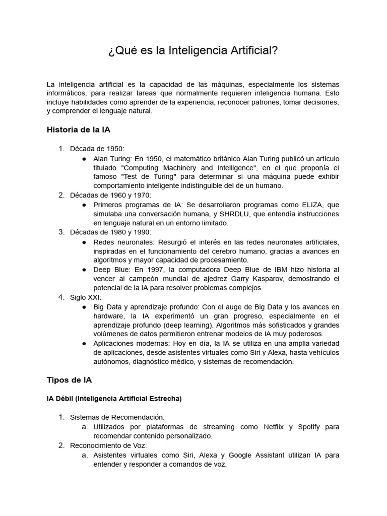 Clase 1 - Introduccion A La IA - 250320 - 183447 | PDF | Inteligencia ...