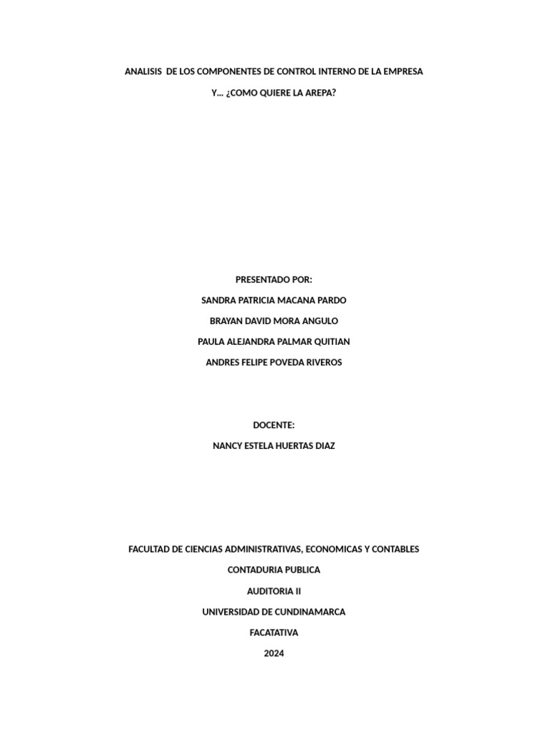 Auditoría de Control Interno COSO III | PDF | Auditoría | Contralor