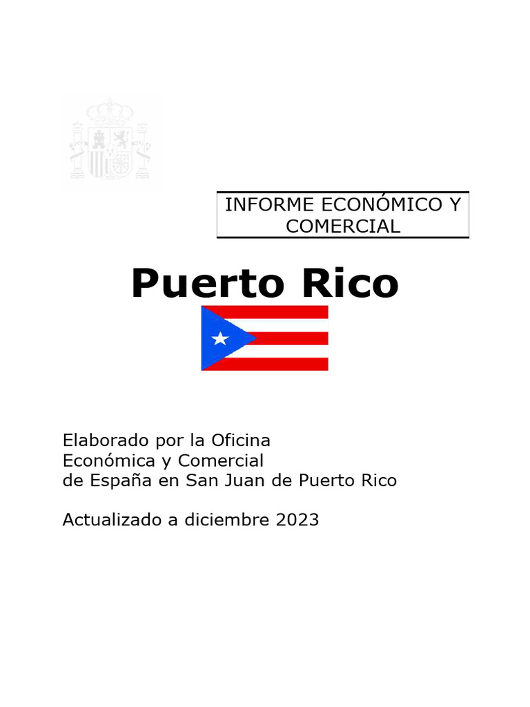 Informe Económico de Puerto Rico 2023 | PDF | Puerto Rico | San Juan