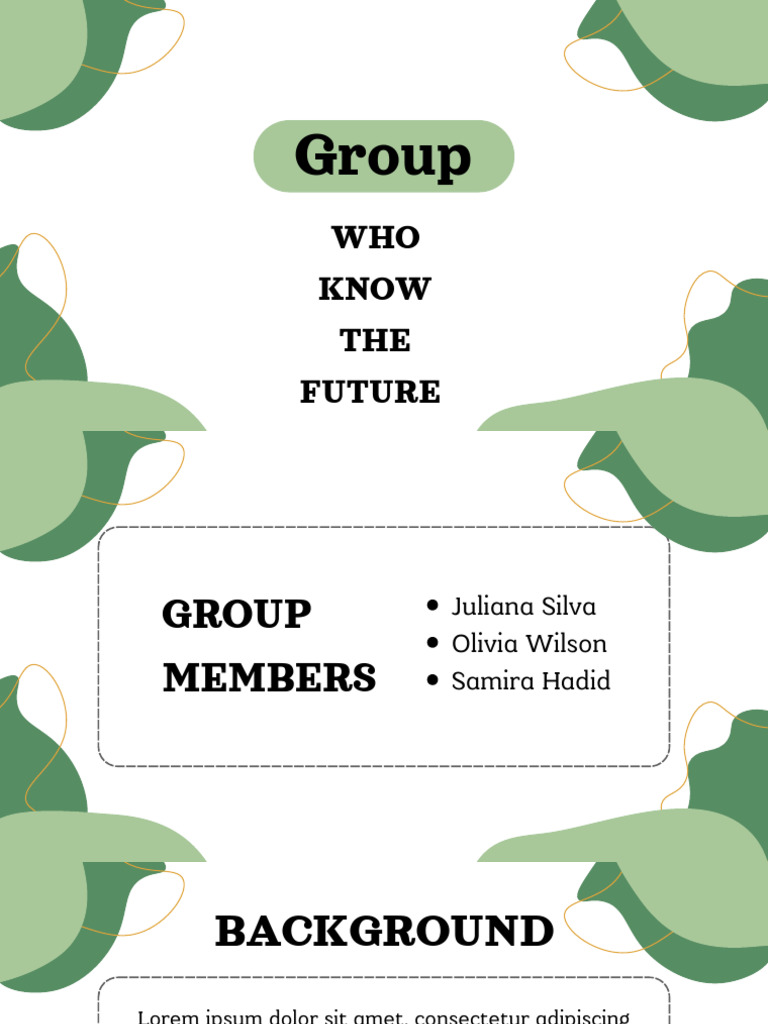 Green Simple Group Project Presentation PDF | PDF