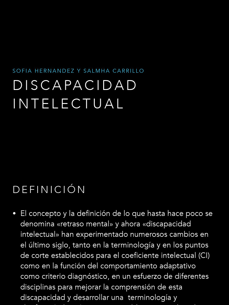 Discapacidad intelectual | PDF | Discapacidad intelectual | Cociente de ...