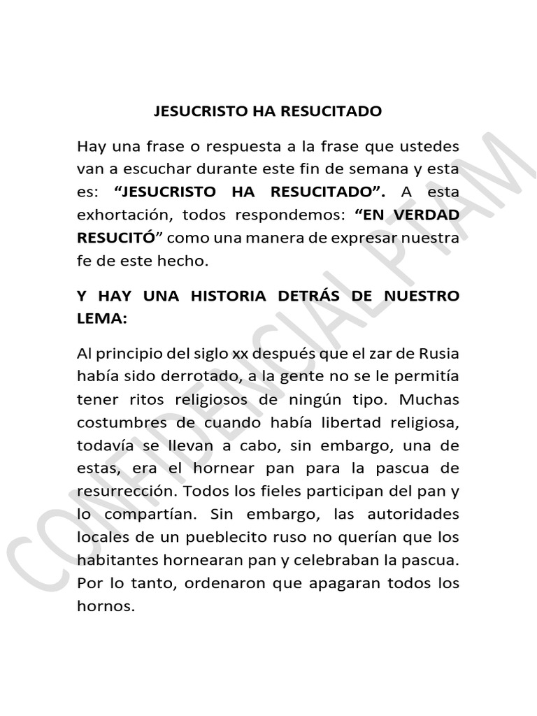 Jesús ha resucitado: lema de Emaús | PDF