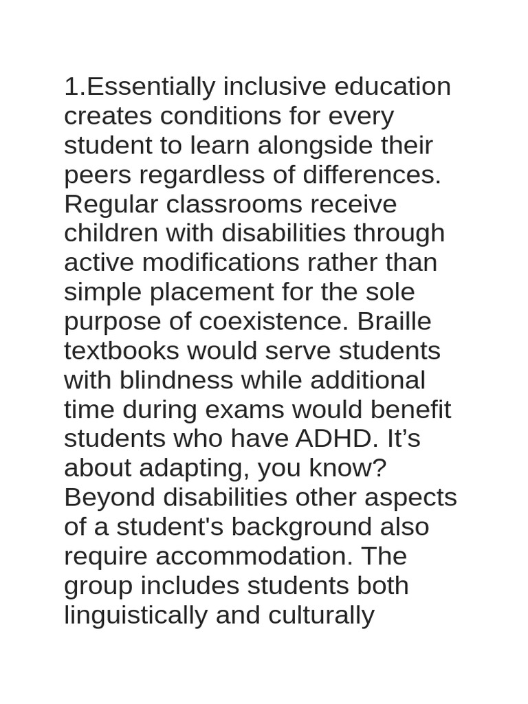 2 Assignment Q1 - 250312 - 141907 | PDF | Inclusion (Education) | Learning