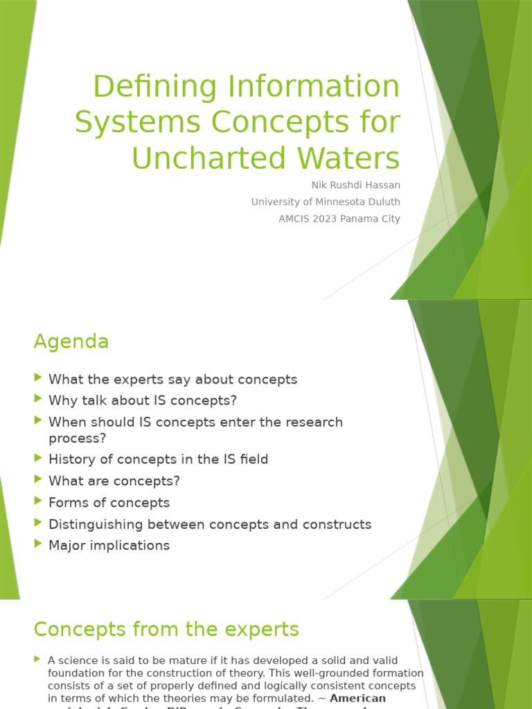 Defining Information Systems Concepts | PDF | Theory | Concept