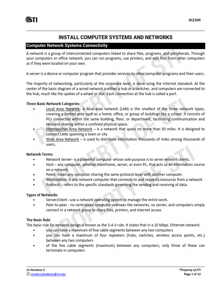 Install Computer Systems Networks 2 | PDF | Computer Network | Bios