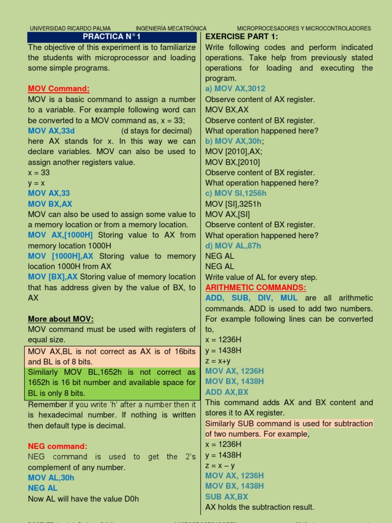 Assembler Practicas | PDF | Assembly Language | Array Data Structure
