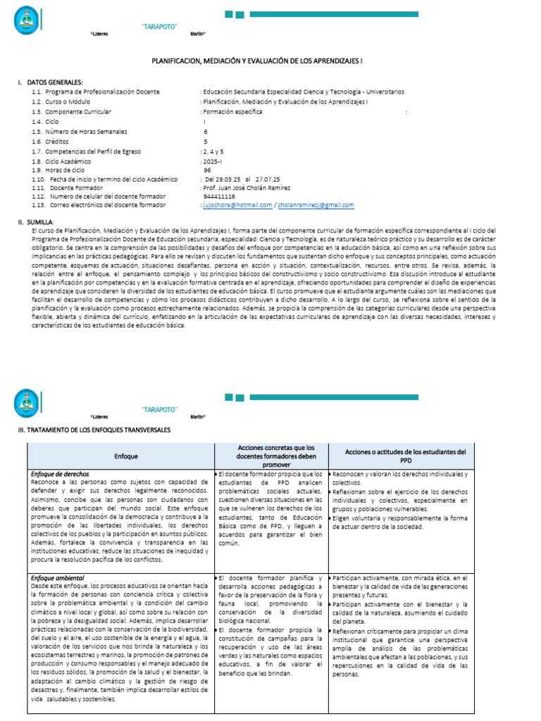 Planificación y Evaluación en Educación | PDF | Evaluación | Plan de ...