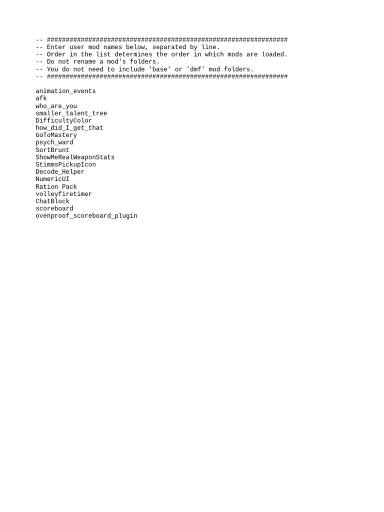 User Mod Loading Instructions | PDF