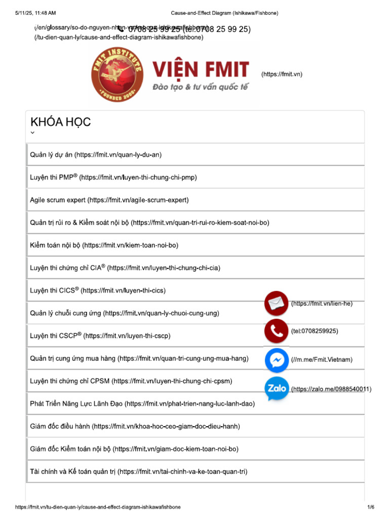 Cause and Effect Diagram or Fishbone FMIT | PDF