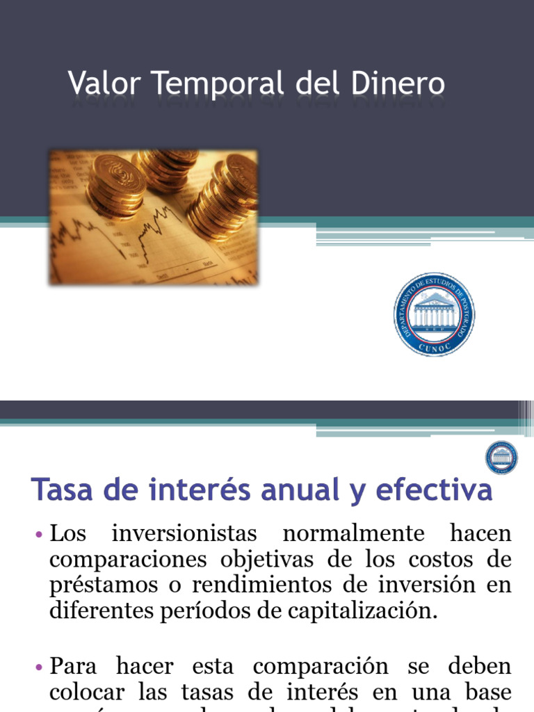 Valor Temporal Del Dinero en El TIempo | PDF | Interés | Tasas de interés