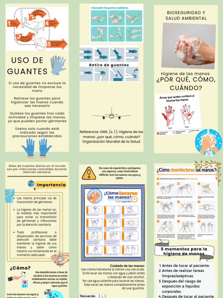 Higiene de Manos: 5 Momentos Clave | PDF | Lavado de manos | Medicina